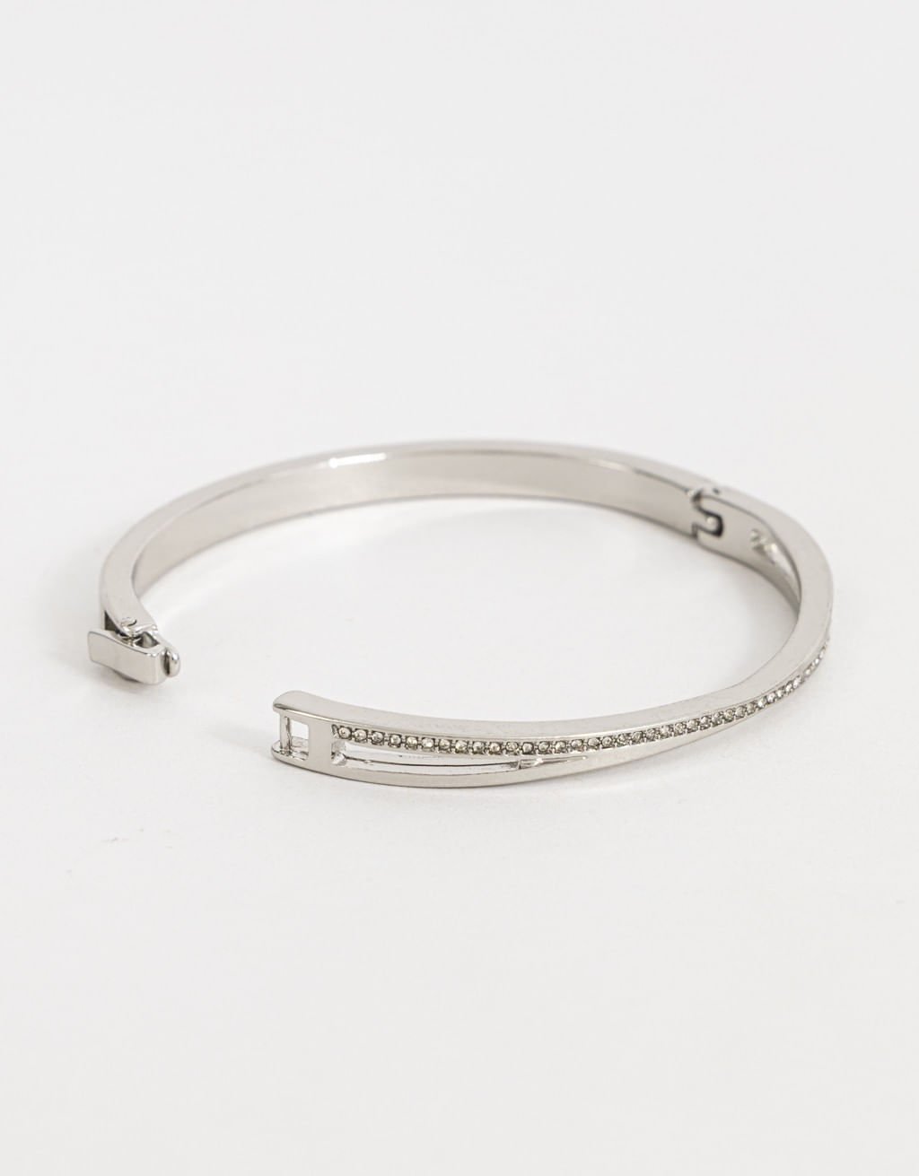 Pulseiras Rígidas Prateada Strass Boho Prata 3