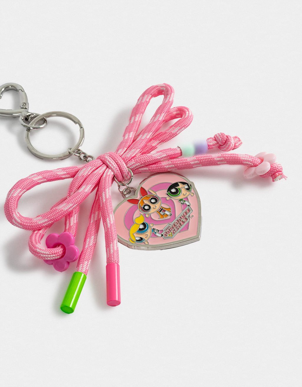 Chaveiro Charm de Laço Meninas Superpoderosas Rosa 2
