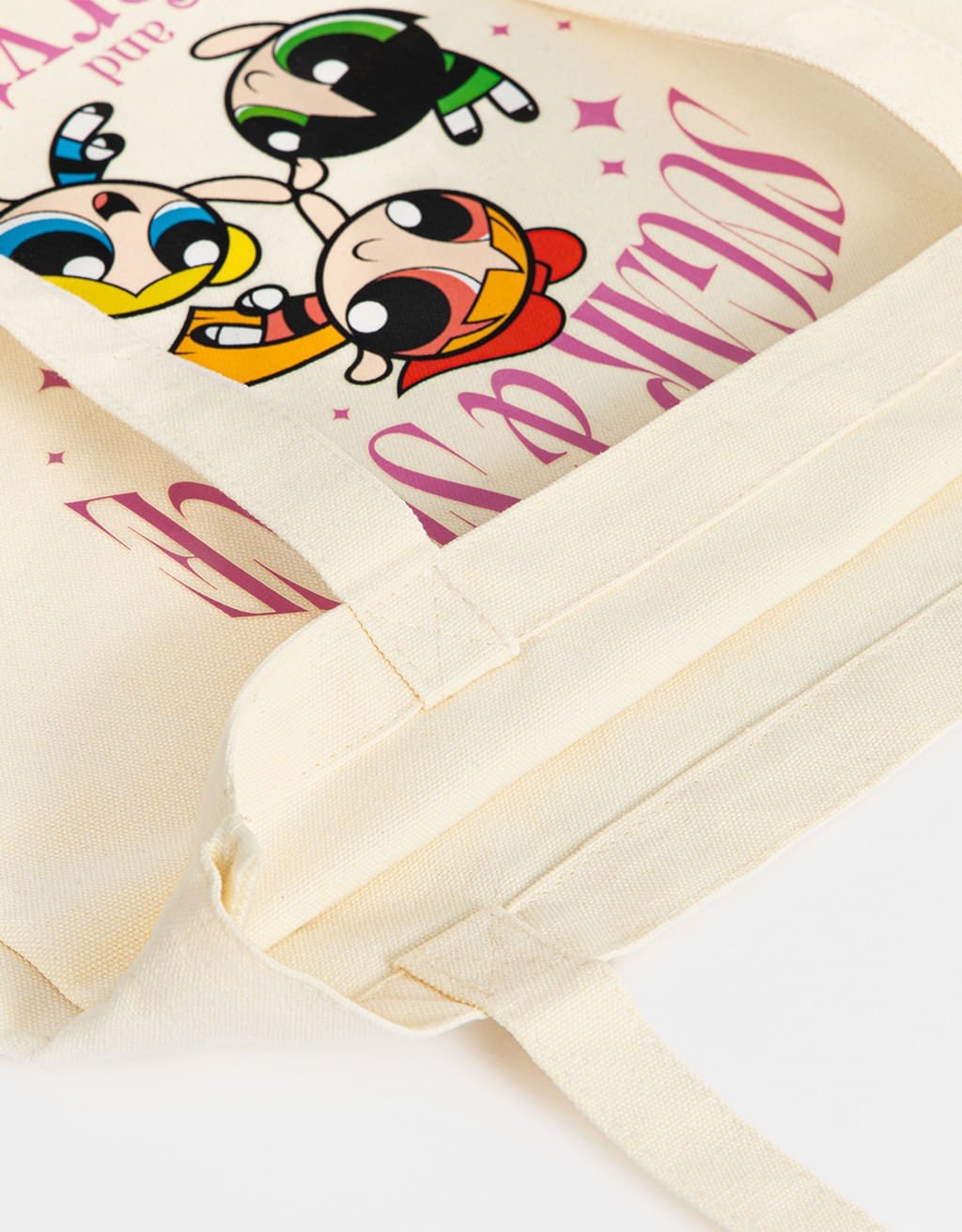Bolsa Tote Meninas Superpoderosas Bege 3