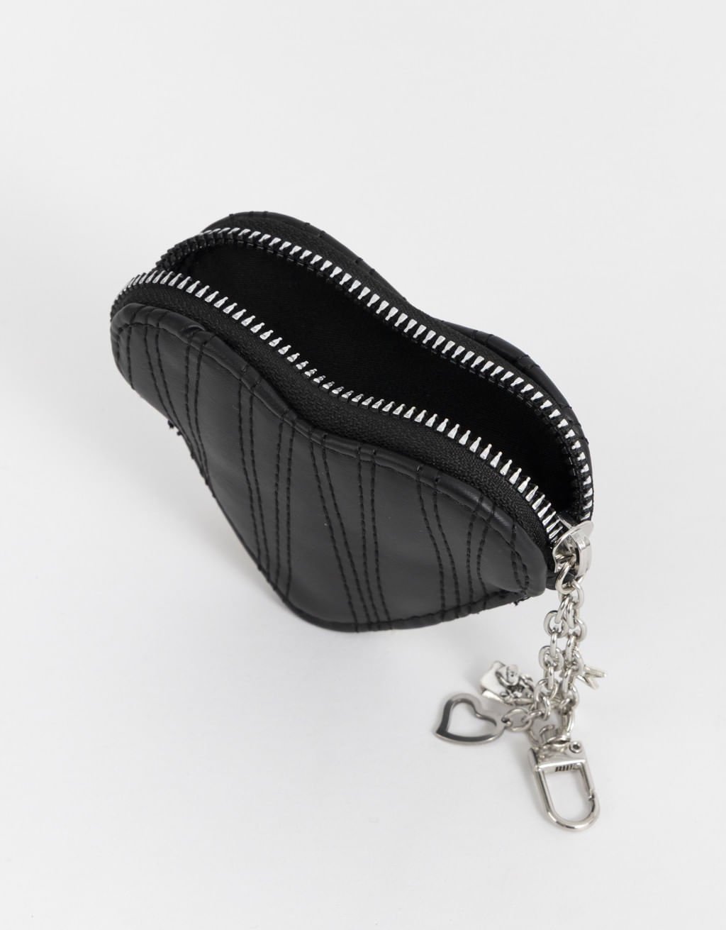 Porta Moedas de Coração Boho Preto 3