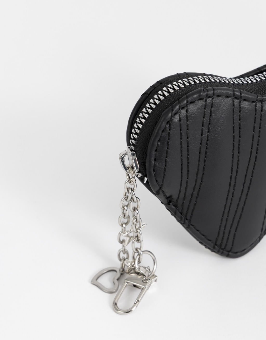 Porta Moedas de Coração Boho Preto 4