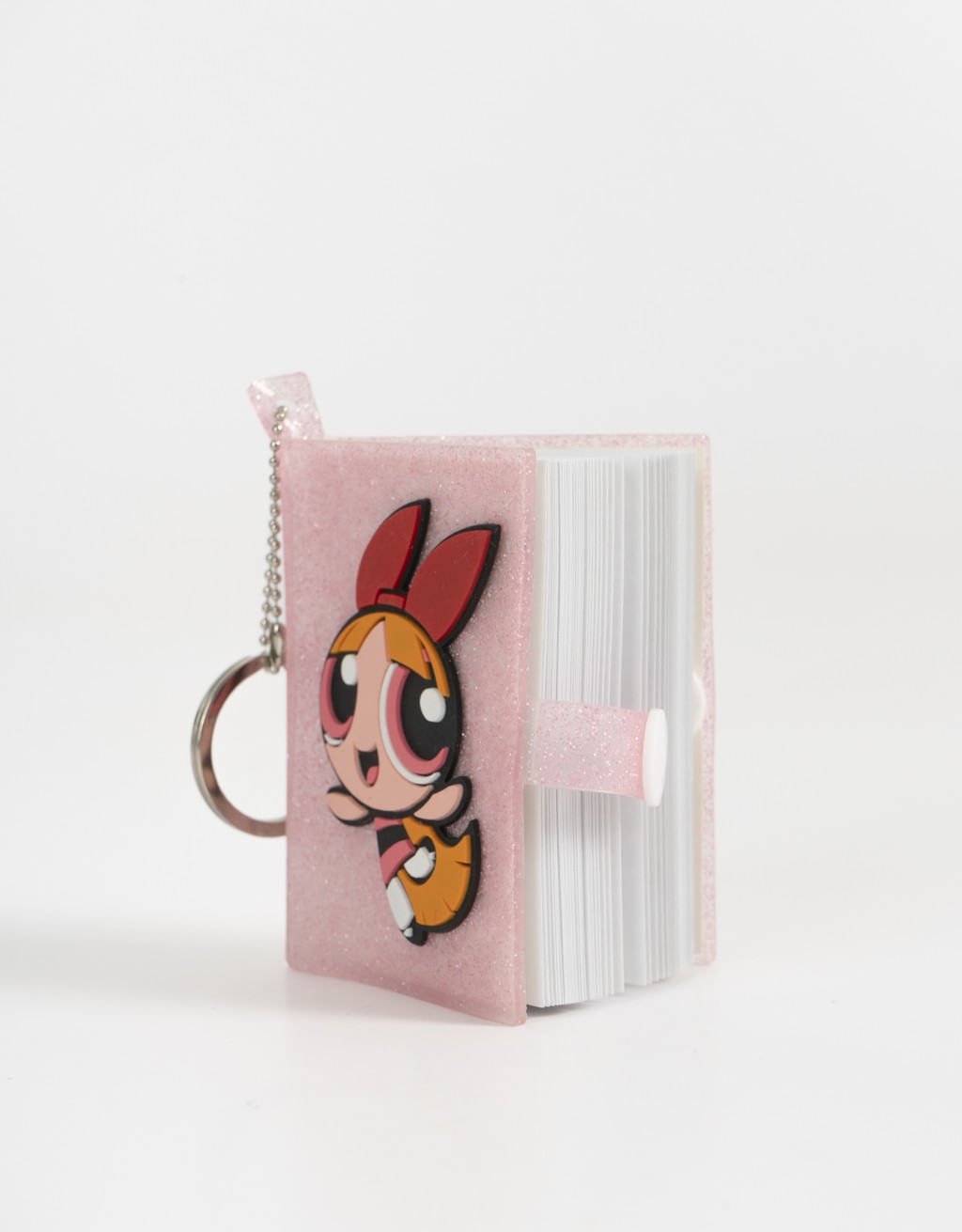 Chaveiro Charm Caderno Meninas Superpoderosas Rosa 3