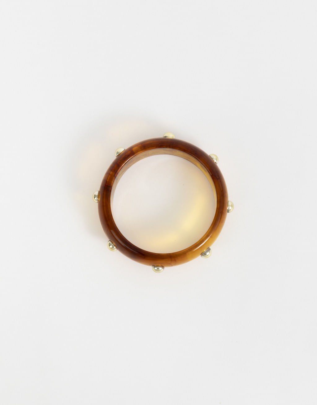 Bracelete Rígido de Resina Boho Marrom 2