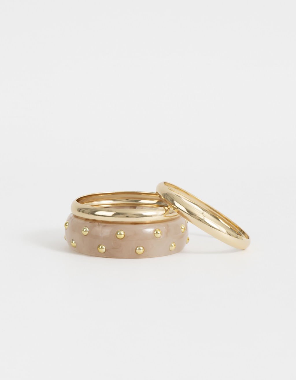 Kit 03 Pulseiras de Resina Boho Dourado 2