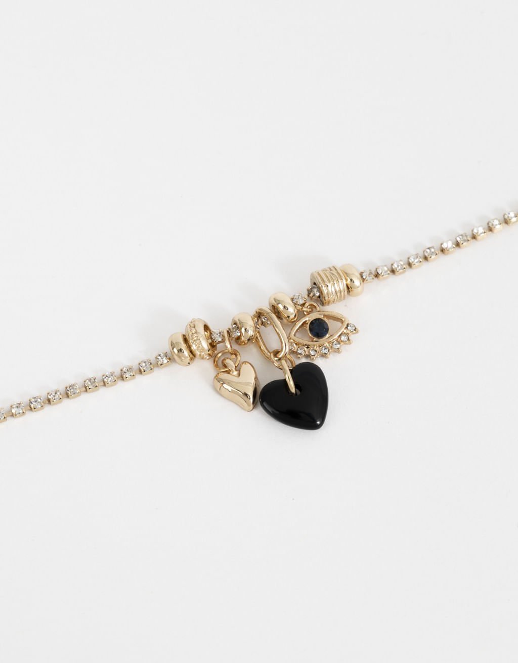 Pulseira Flexível Multicharms Boho Dourado 2