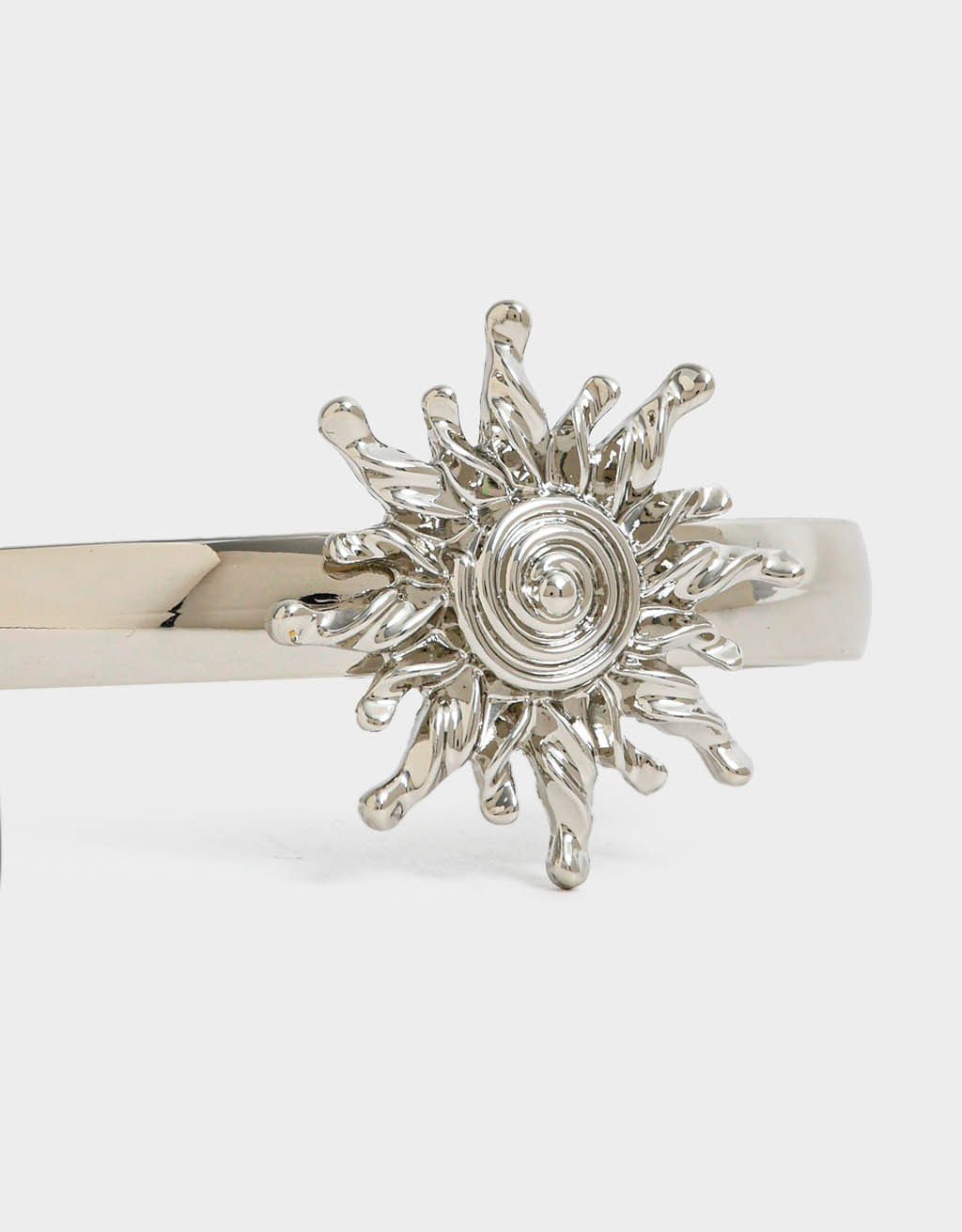 Pulseira Rígida Sol Boho Prata 3