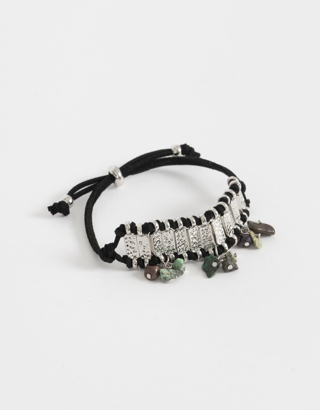Pulseira Flexível Multicharms Boho Preto 2
