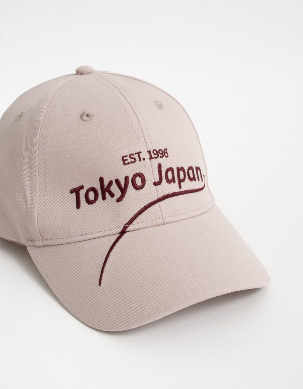 Boné Bordado Tokyo Japan Tendência Bege 2