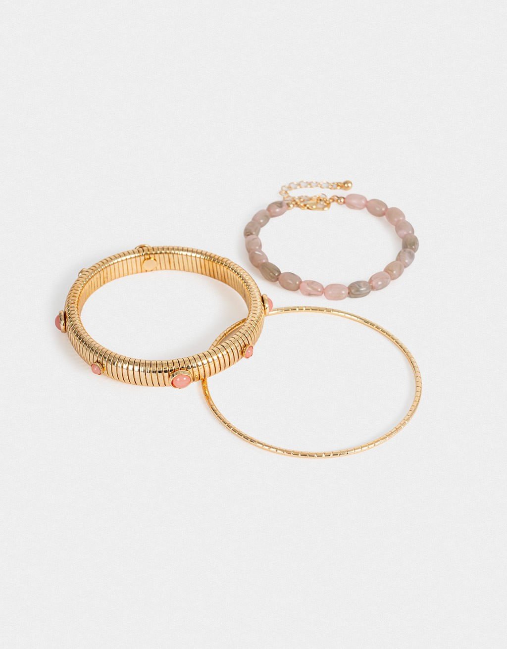 Kit 03 Pulseiras Rígidas Boho Dourado 2