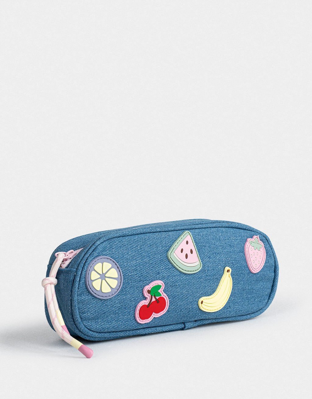 Estojo Jeans Infantil Frutas Picnic Club Azul 2
