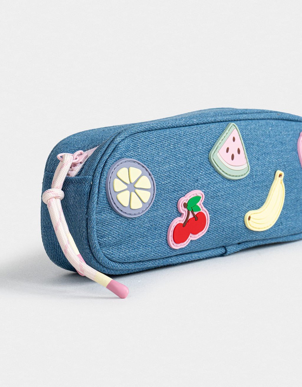 Estojo Jeans Infantil Frutas Picnic Club Azul 3