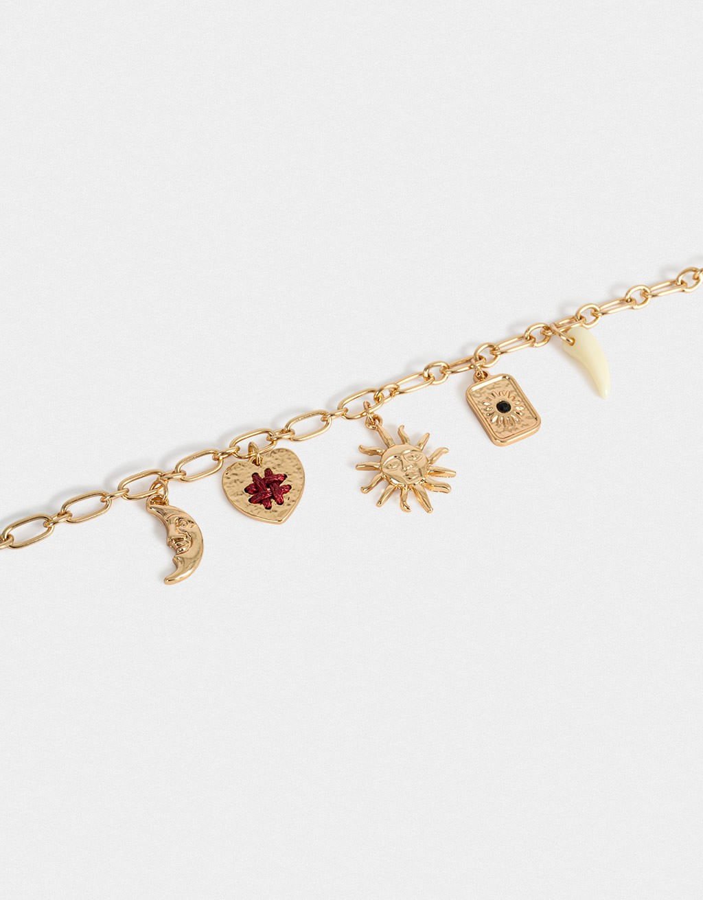 Pulseira Flexível Charms Boho Dourado 2