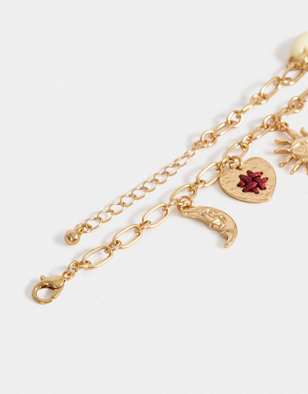 Pulseira Flexível Charms Boho Dourado 3