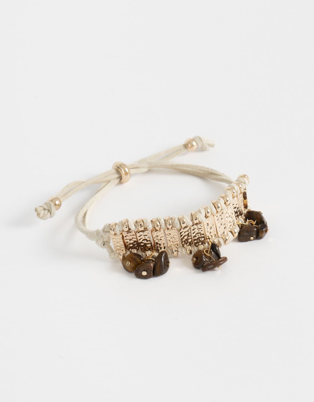 Pulseira Flexível Multicharms Boho Bege 2