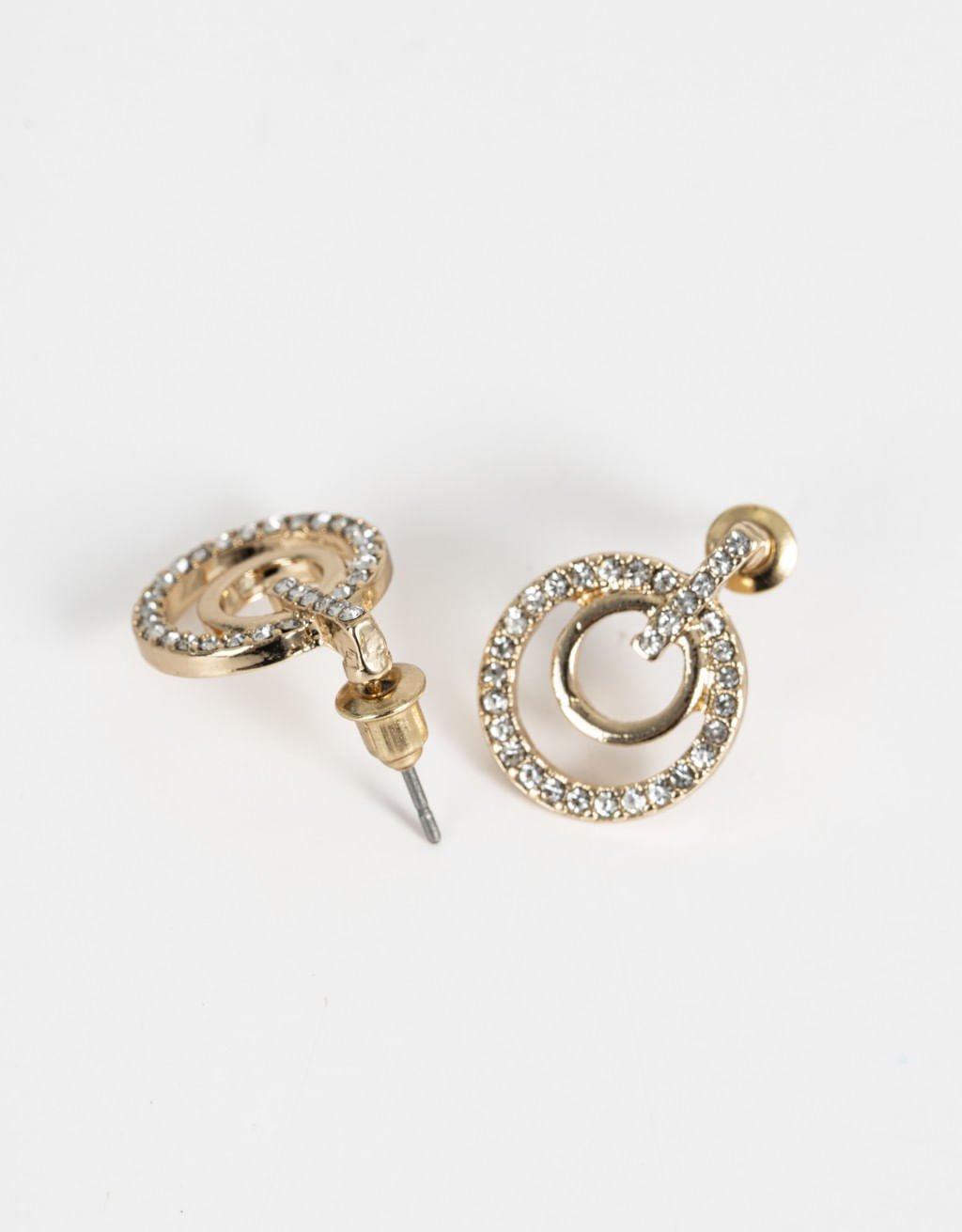 Brincos Pendentes Com Strass Basic Dourado 3
