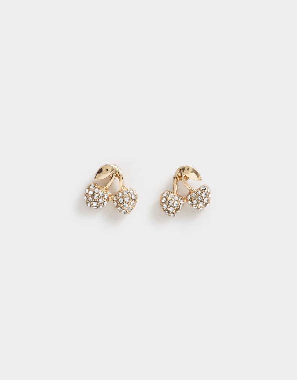 Brincos Cereja Strass Basic