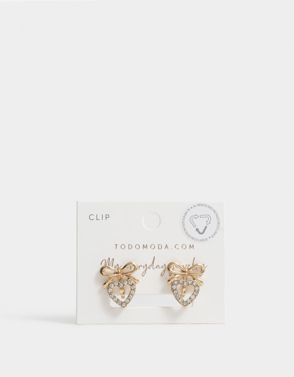 Brincos Com Laço Strass Basic Dourado 4
