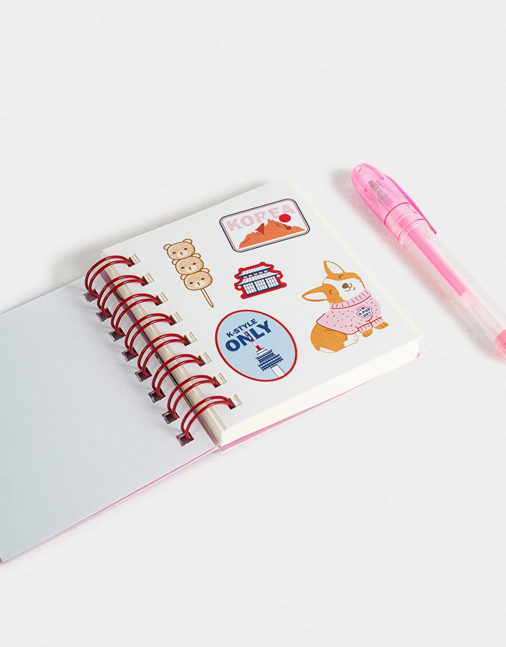 Kit Papelaria Mini Mochila K-Pop Brit Korean Vibes Rosa 2