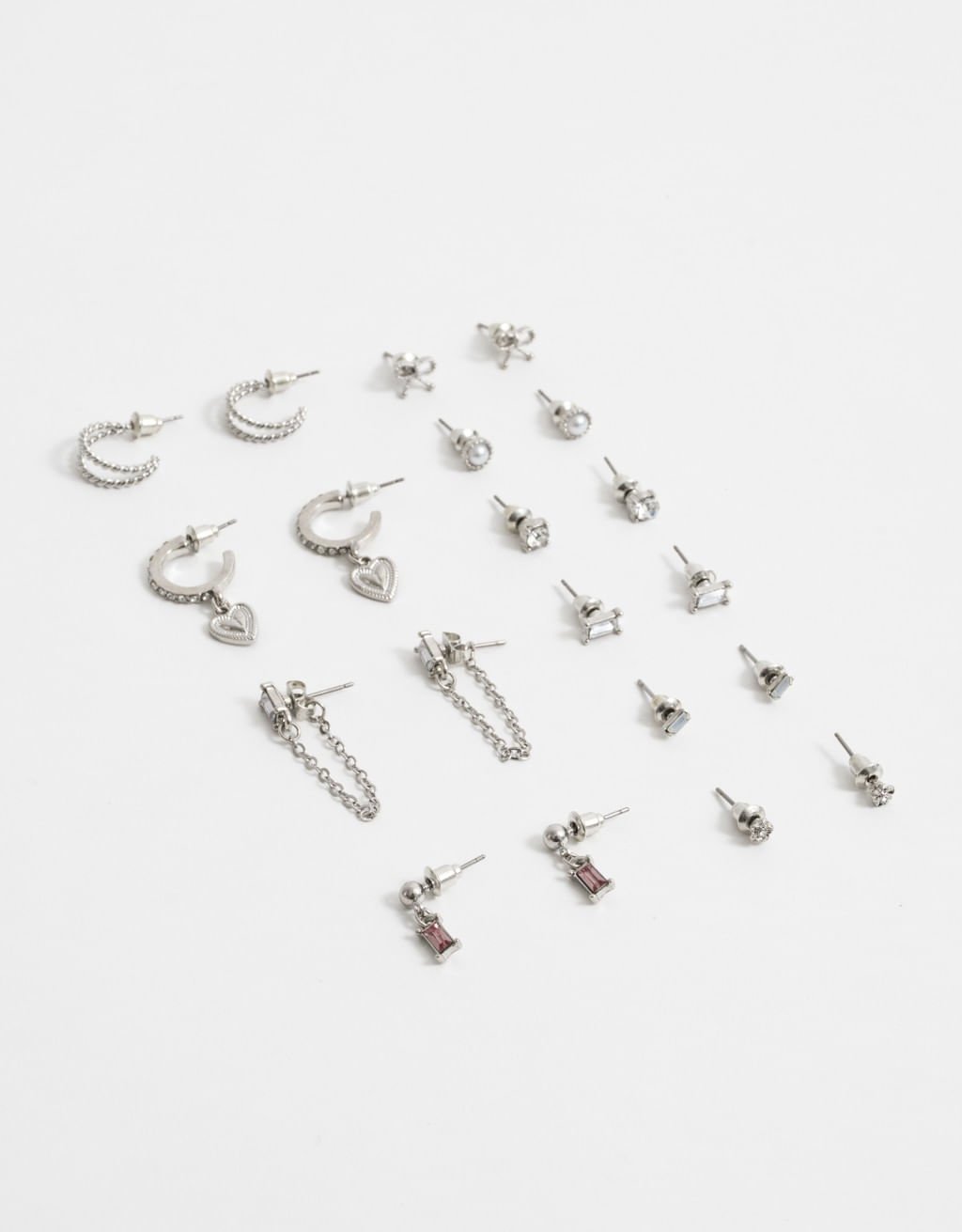 Kit 10 Pares De Brincos Romantico Prata 2