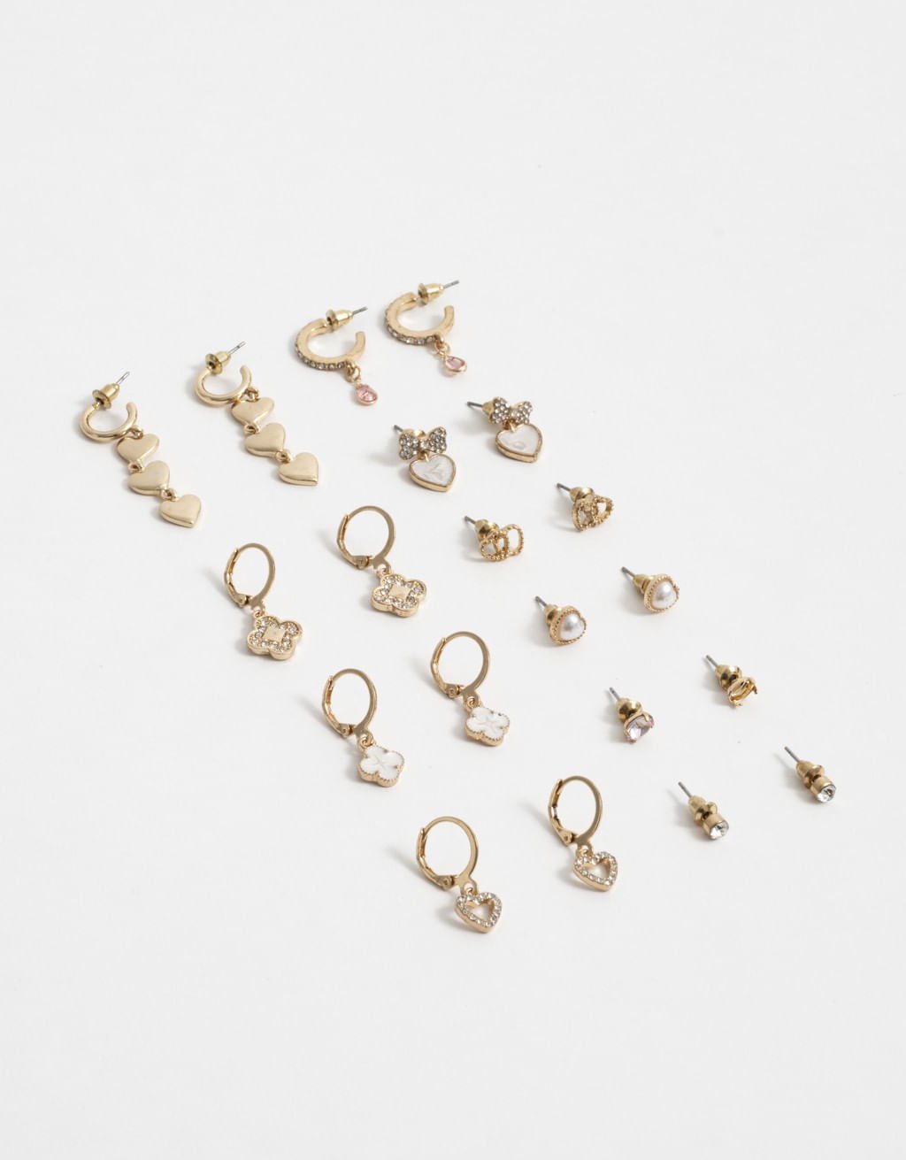 Kit 10 Pares De Brincos Romantico Dourado 2