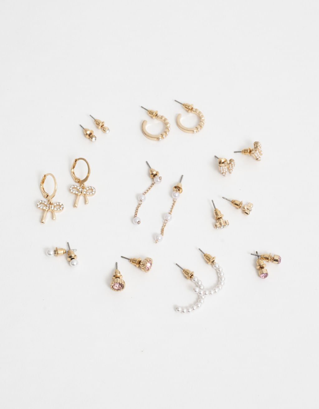 Kit 10 Pares De Brincos Romantico Dourado 3