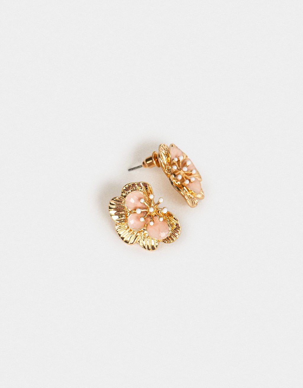 Brincos De Flores & Perólas Romantico Dourado 3
