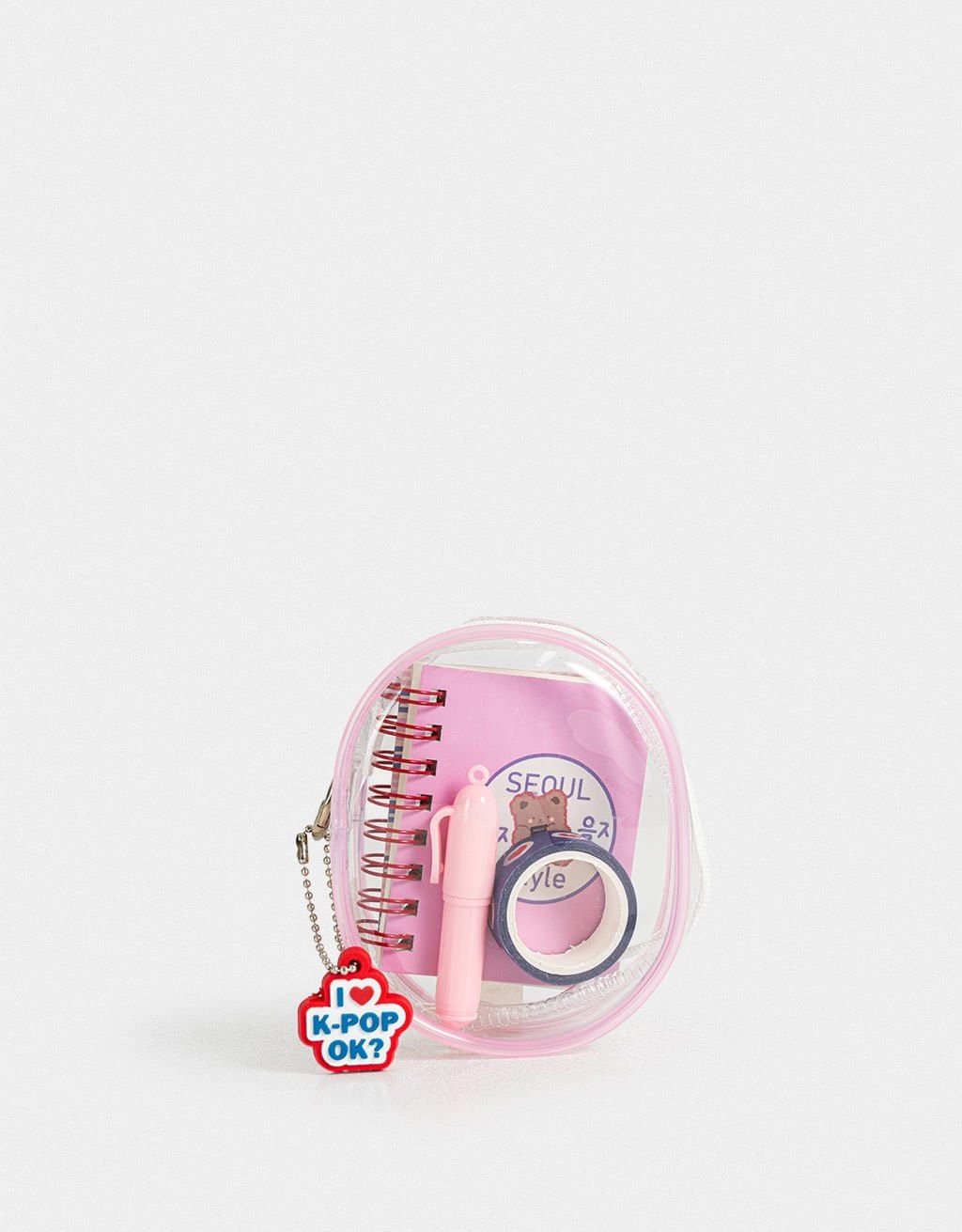 Kit Papelaria Mini Pouch K-Pop Brit Korean Vibes