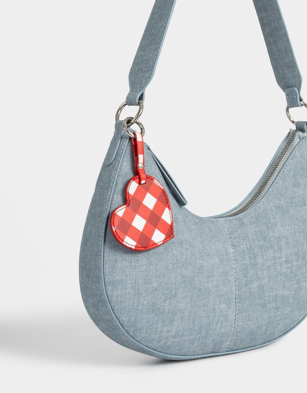 Bolsa Crossbody Baguete Jeans Fresh Market Azul 5