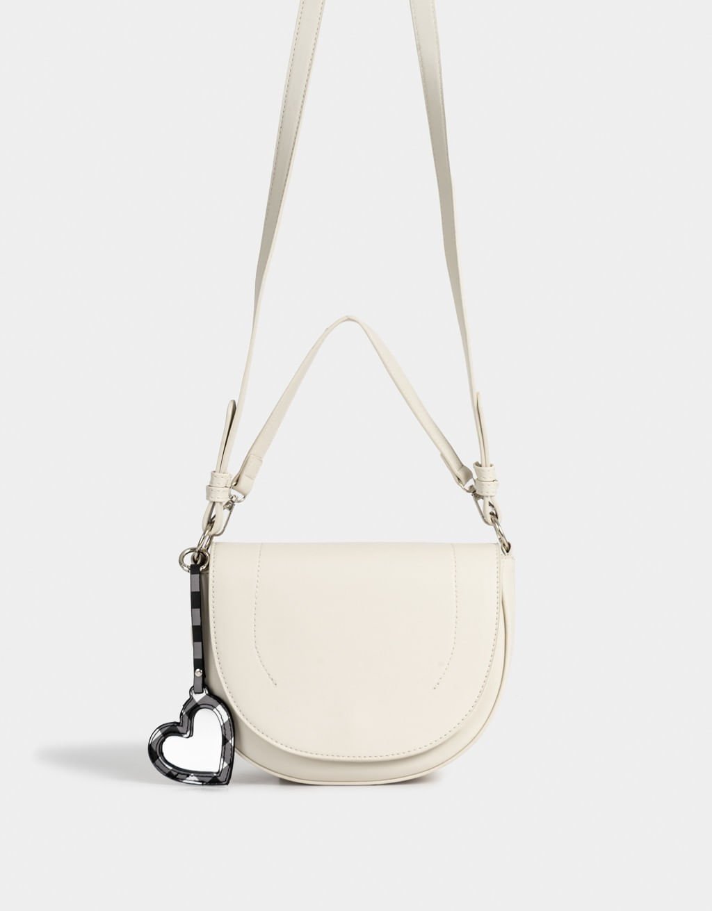 Bolsa Crossbody Com Aba Vichy Fresh Market Branco 5