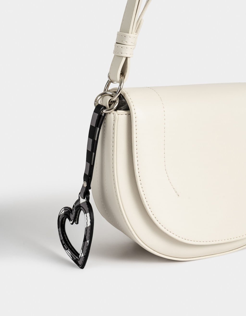 Bolsa Crossbody Com Aba Vichy Fresh Market Branco 6
