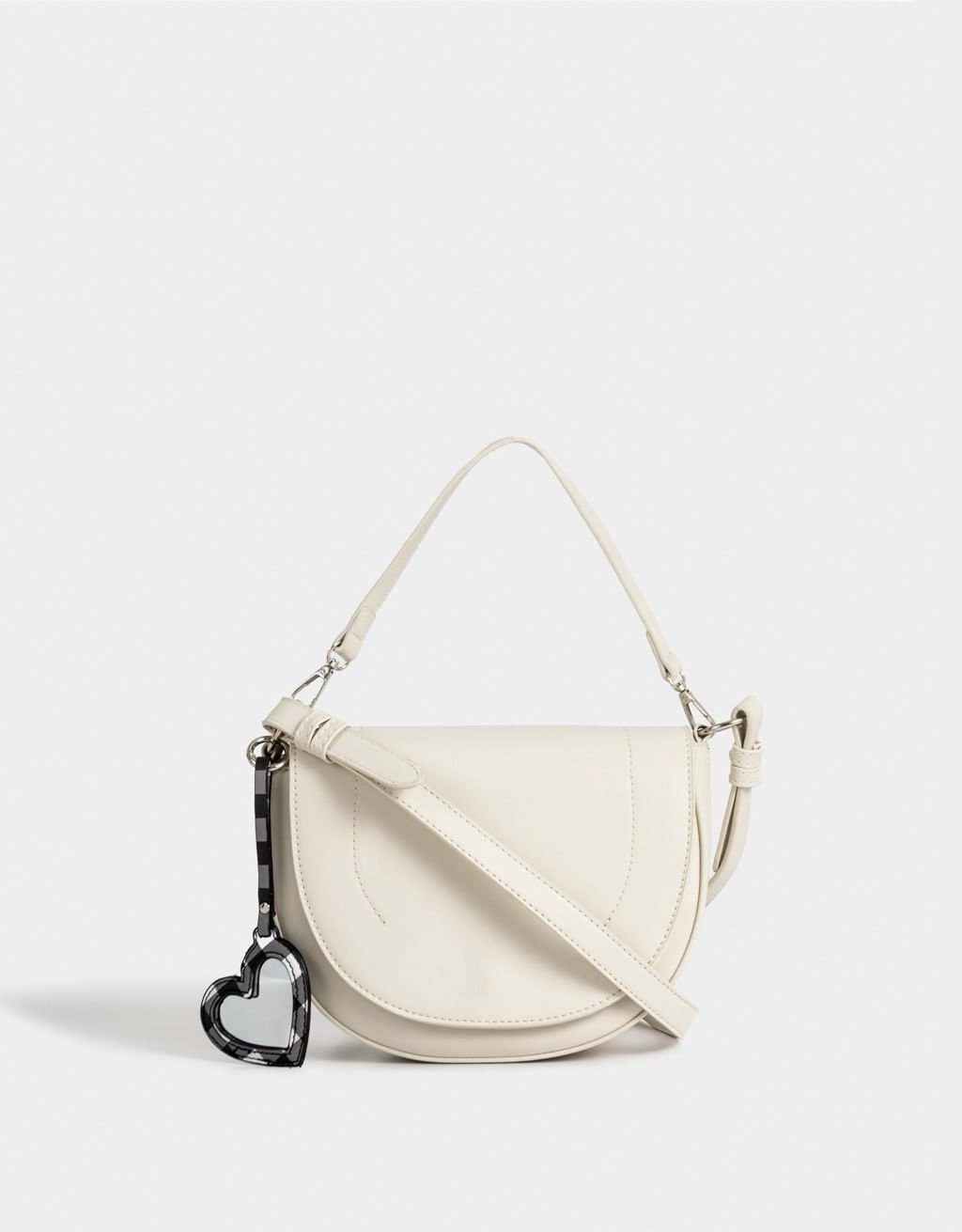 Bolsa Crossbody Com Aba Vichy Fresh Market Branco 8