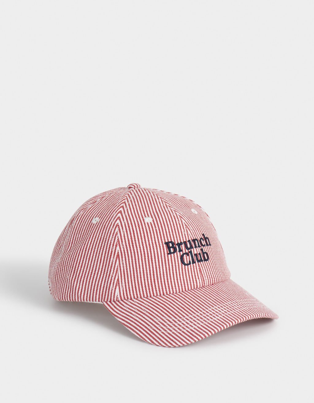 Boné Listrado Bordado Fresh Market Rosa 5