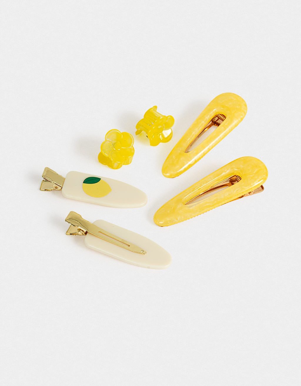 Kit 06 Acessórios Para Cabelo Fresh Market Amarelo 2