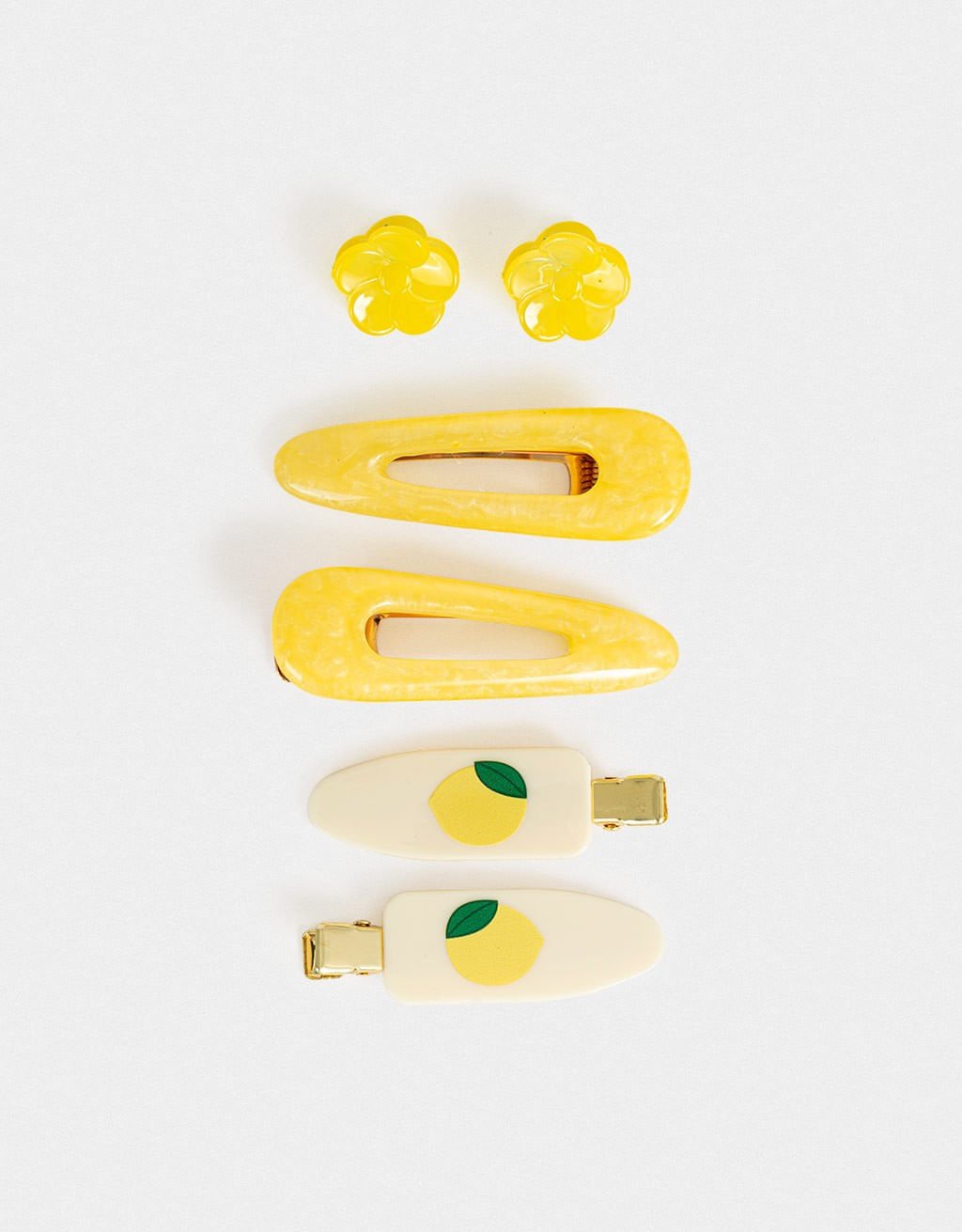 Kit 06 Acessórios Para Cabelo Fresh Market Amarelo 3