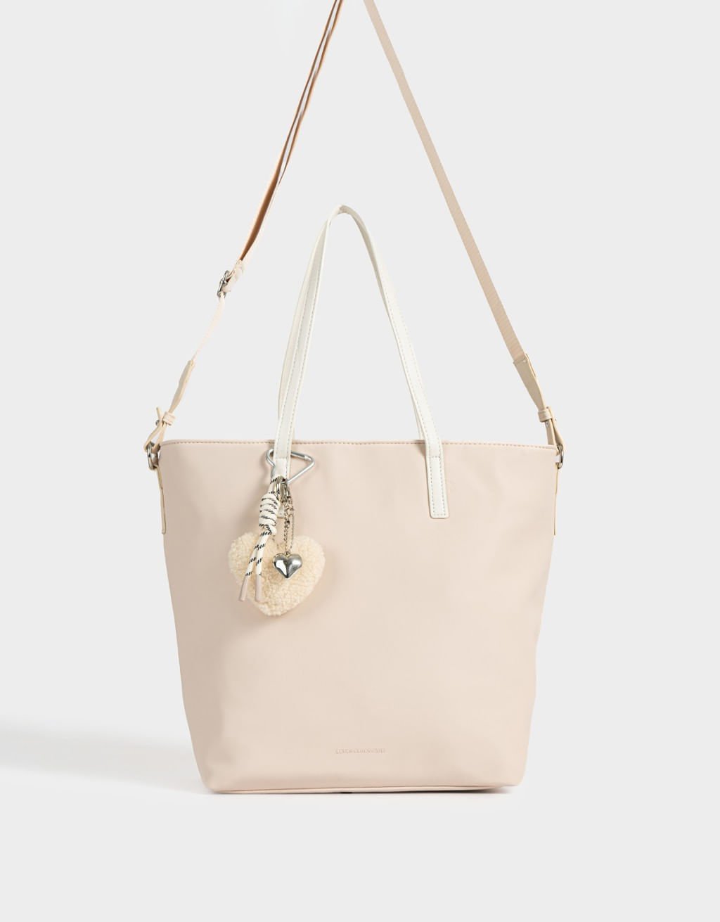 Bolsa Shopper Esportiva Charm Retrô Club Bege 2