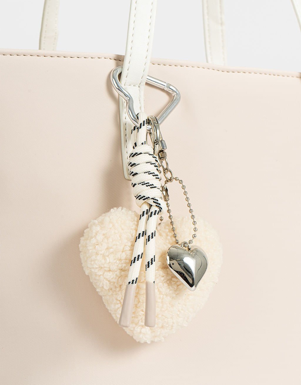 Bolsa Shopper Esportiva Charm Retrô Club Bege 4