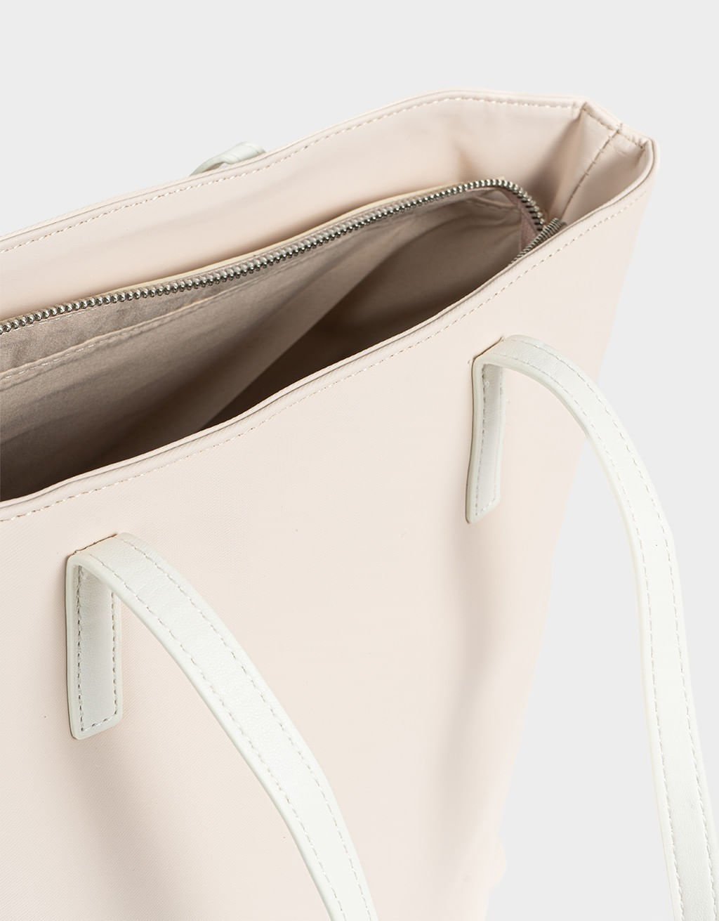 Bolsa Shopper Esportiva Charm Retrô Club Bege 5