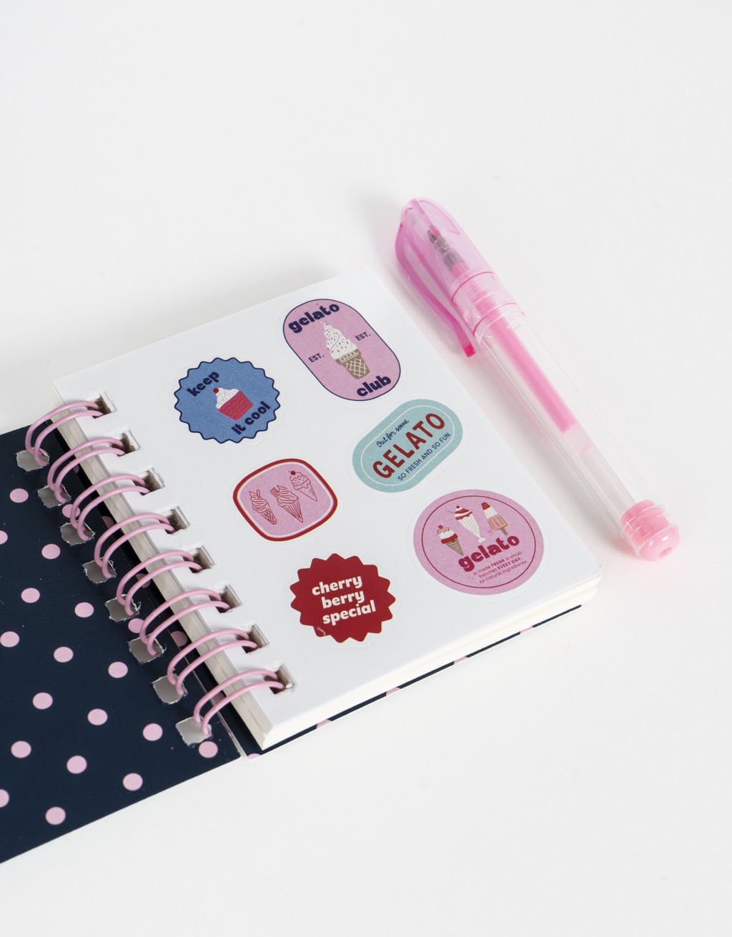 Kit Papelaria Mini Mochila Gelato Club Rosa 6