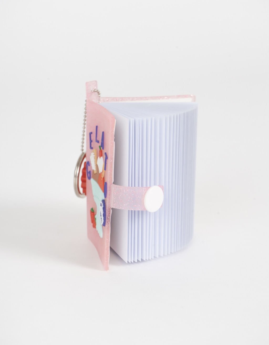 Chaveiro Mini Caderno Gelato Club Rosa 3