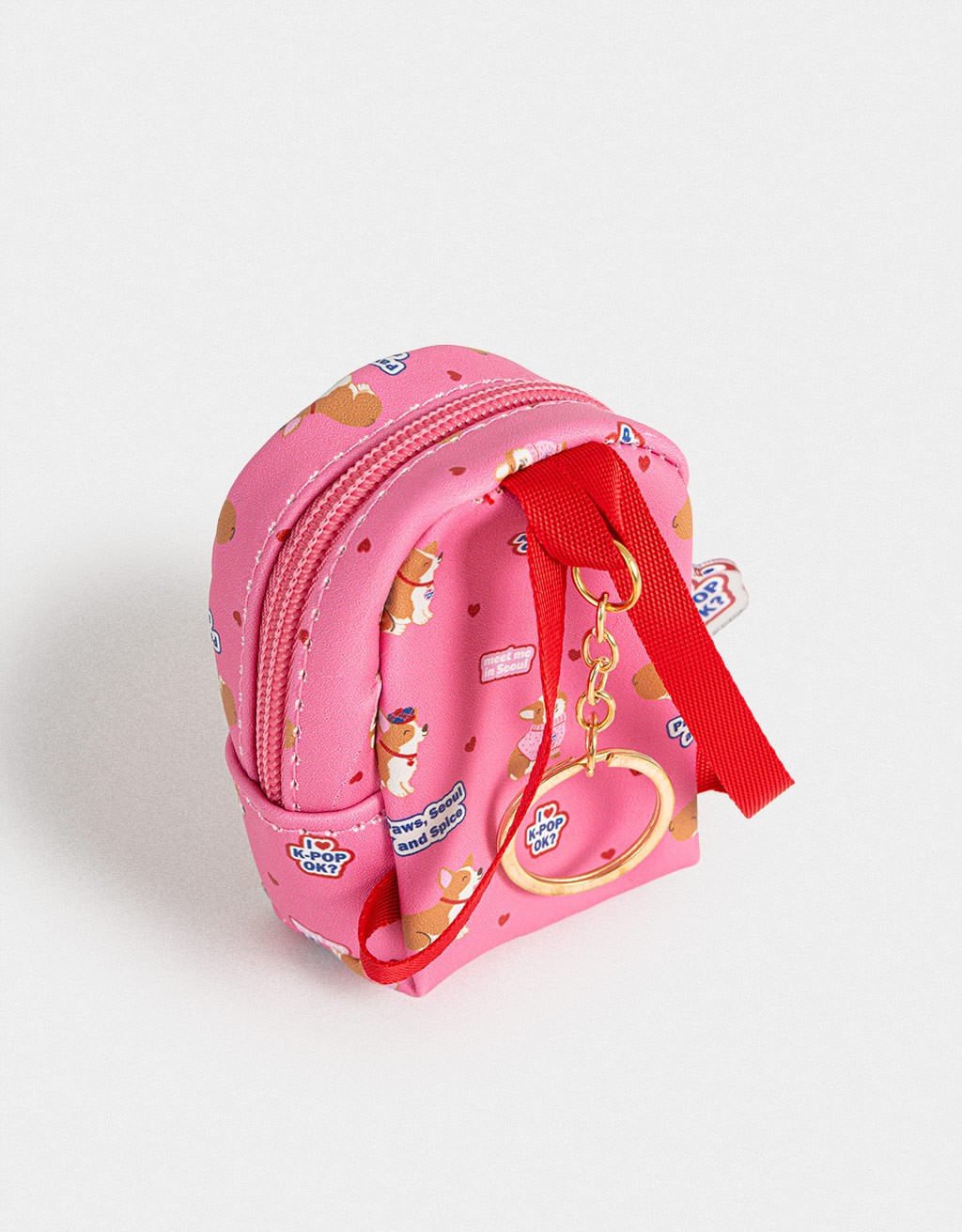 Chaveiro Mini Mochila K-pop Brit Korean Vibes Rosa 4