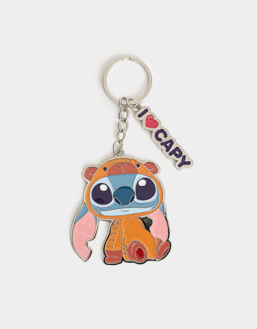 Chaveiro De Metal Esmaltado Stitch Capybara