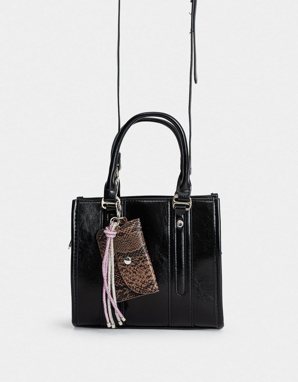Bolsa City Corino Charms Hothouse Sunset Preto 2