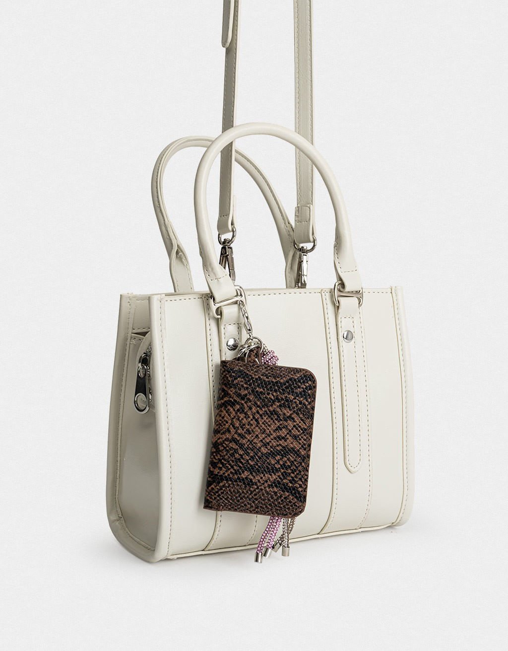 Bolsa City Corino Charms Hothouse Sunset Branco 3
