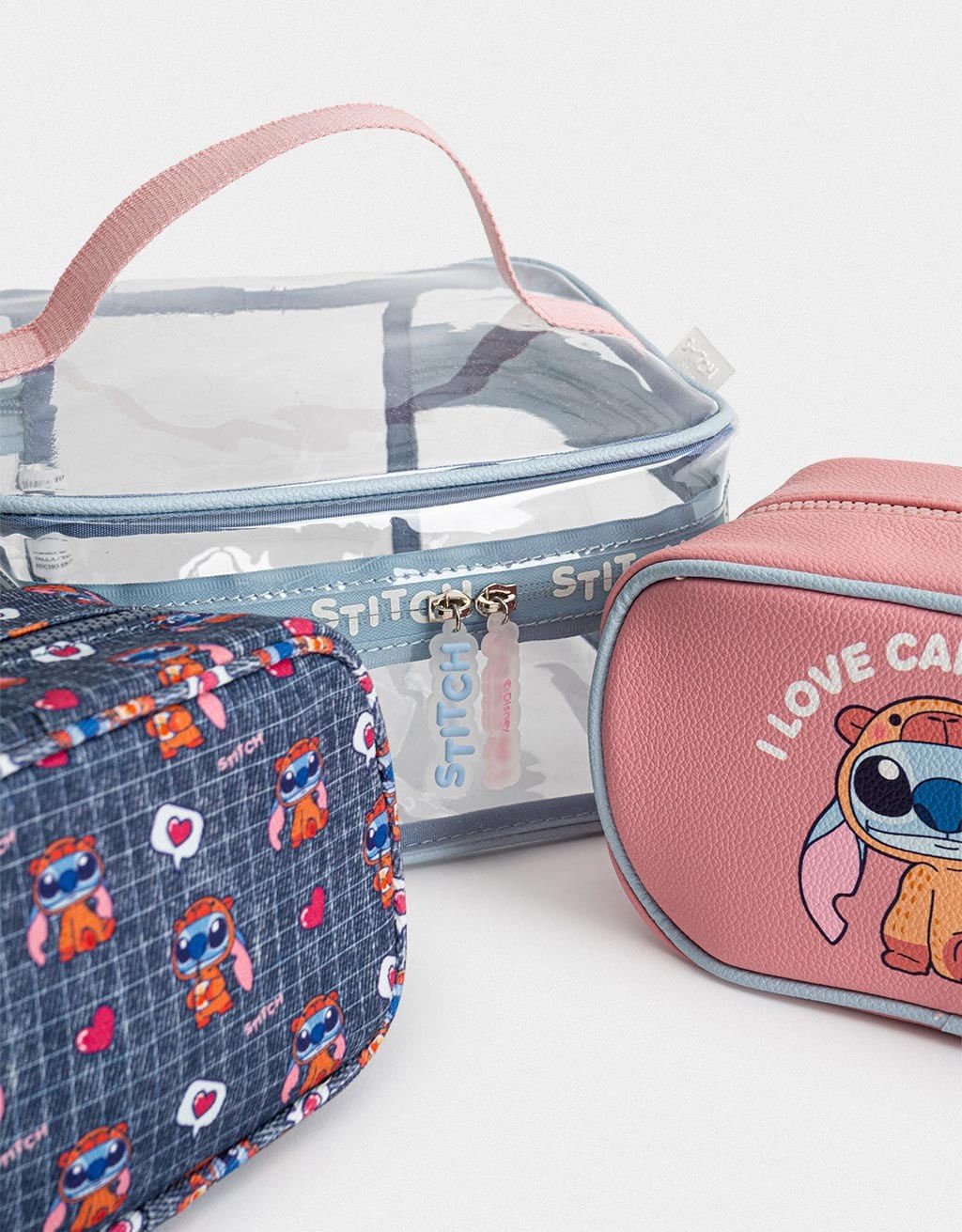 Kit 3 Necessaries Estampadas Stitch Capybara Branco 2