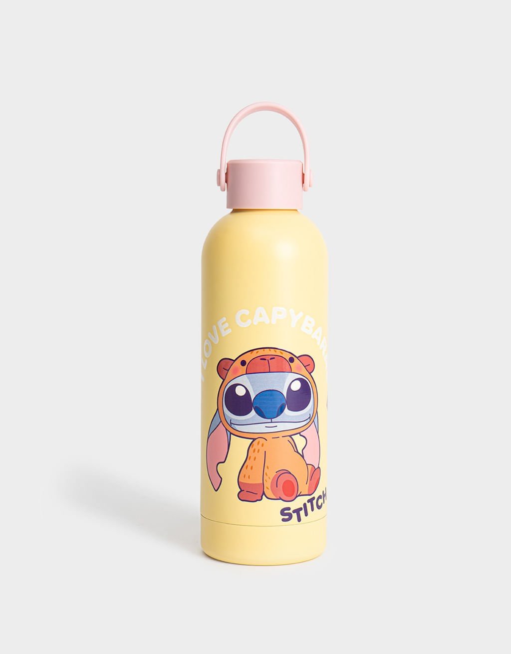 Garrafa Aço Estampada Stitch Capybara