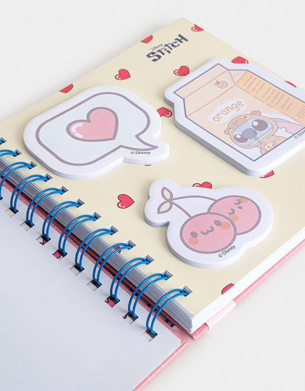 Caderno Quadrado Espiral Com Caneta Stitch Capybara Rosa 3