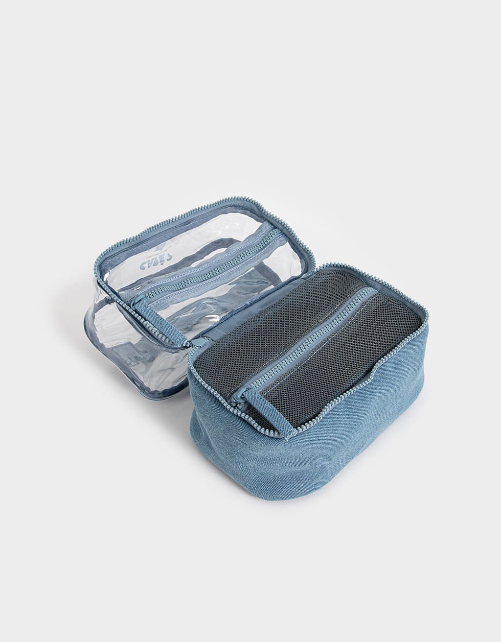 Necessaire com Divisórias Stitch Capybara Azul 4