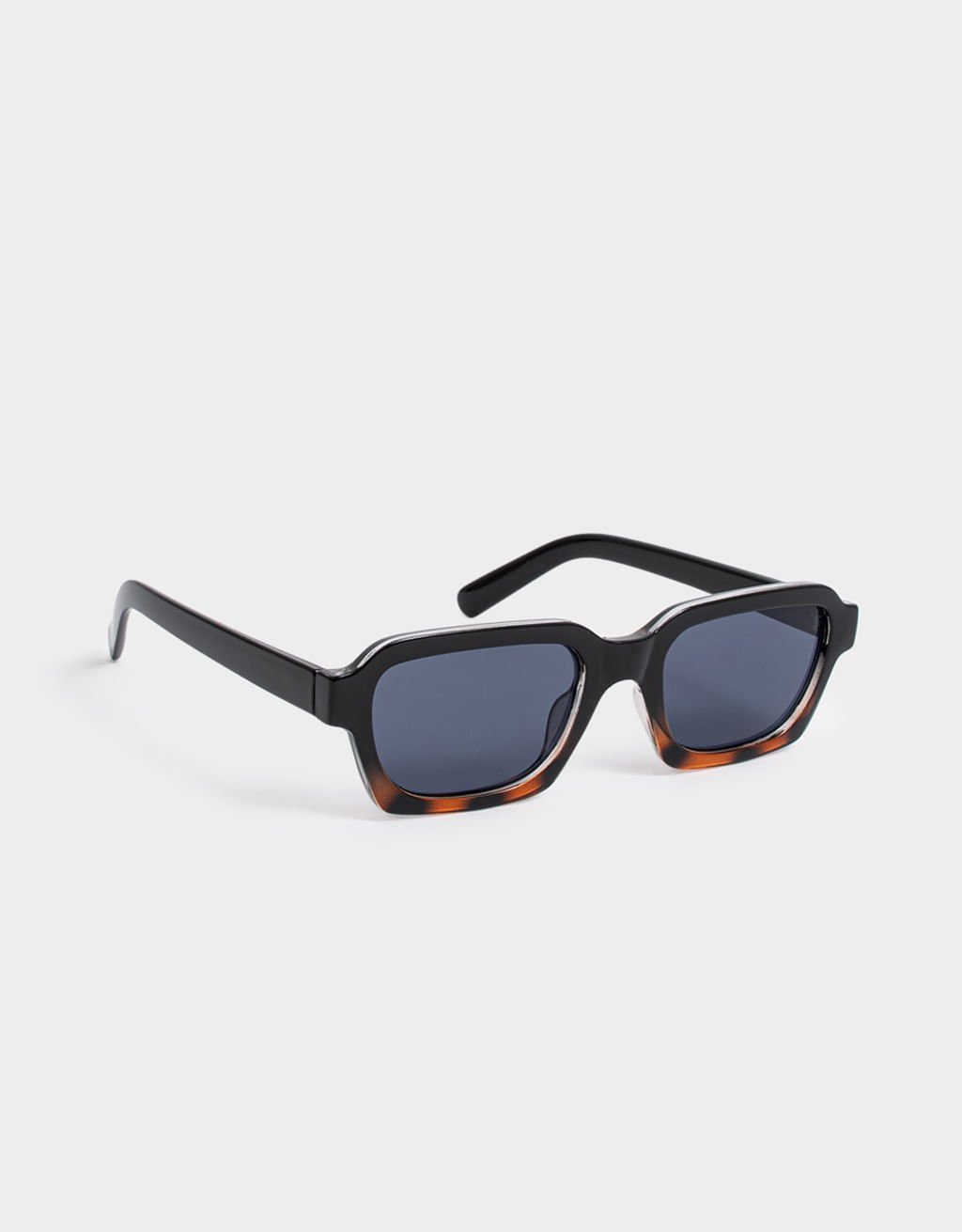 Óculos de Sol Retangular Tartaruga Urban Fashion Preto 2