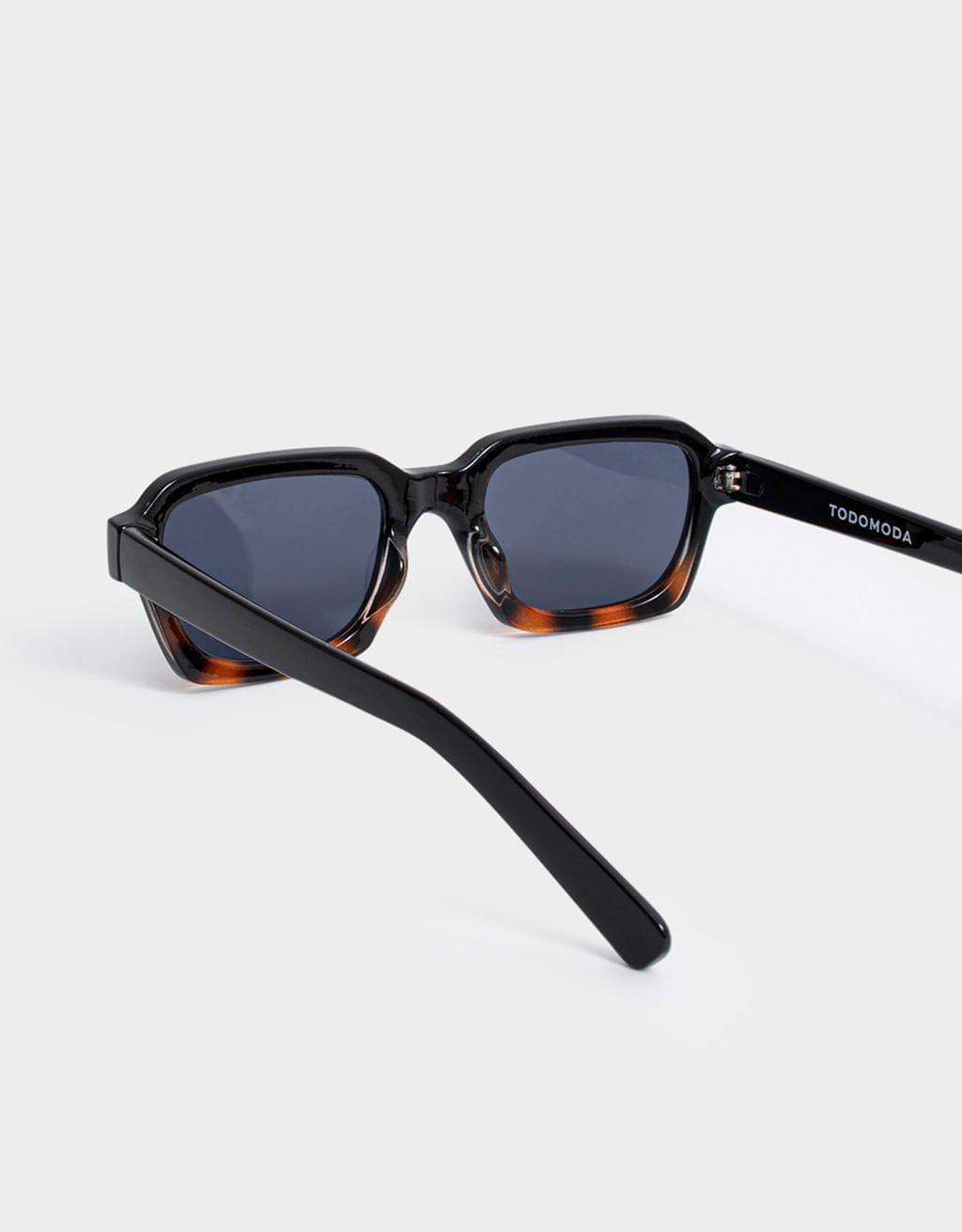 Óculos de Sol Retangular Tartaruga Urban Fashion Preto 3