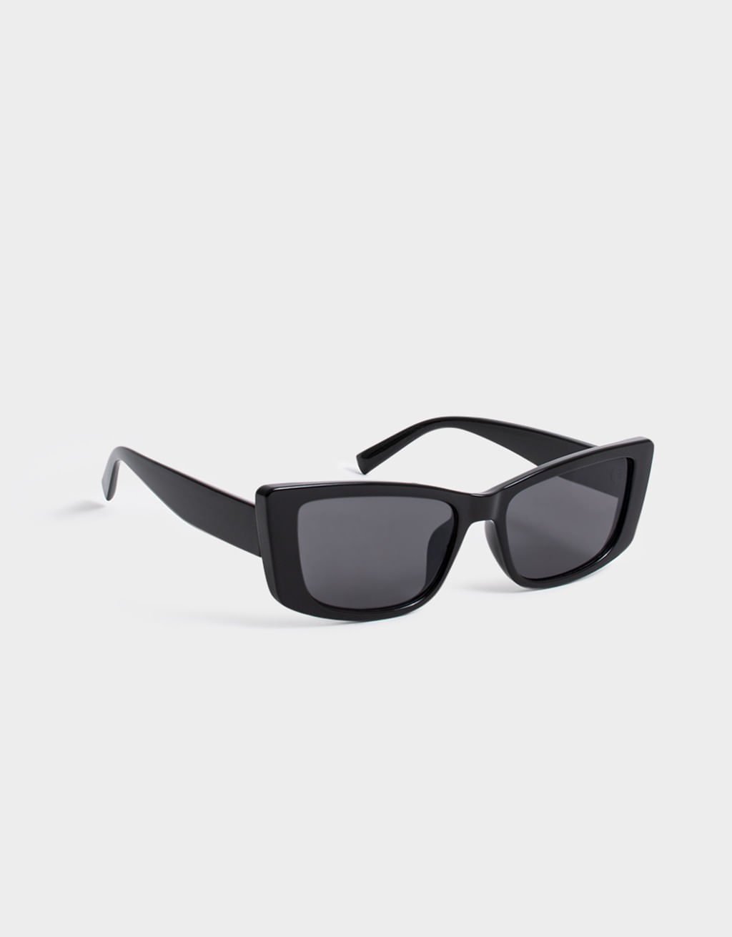 Óculos de Sol Retangular Gatinho Slim Fashion Preto 2